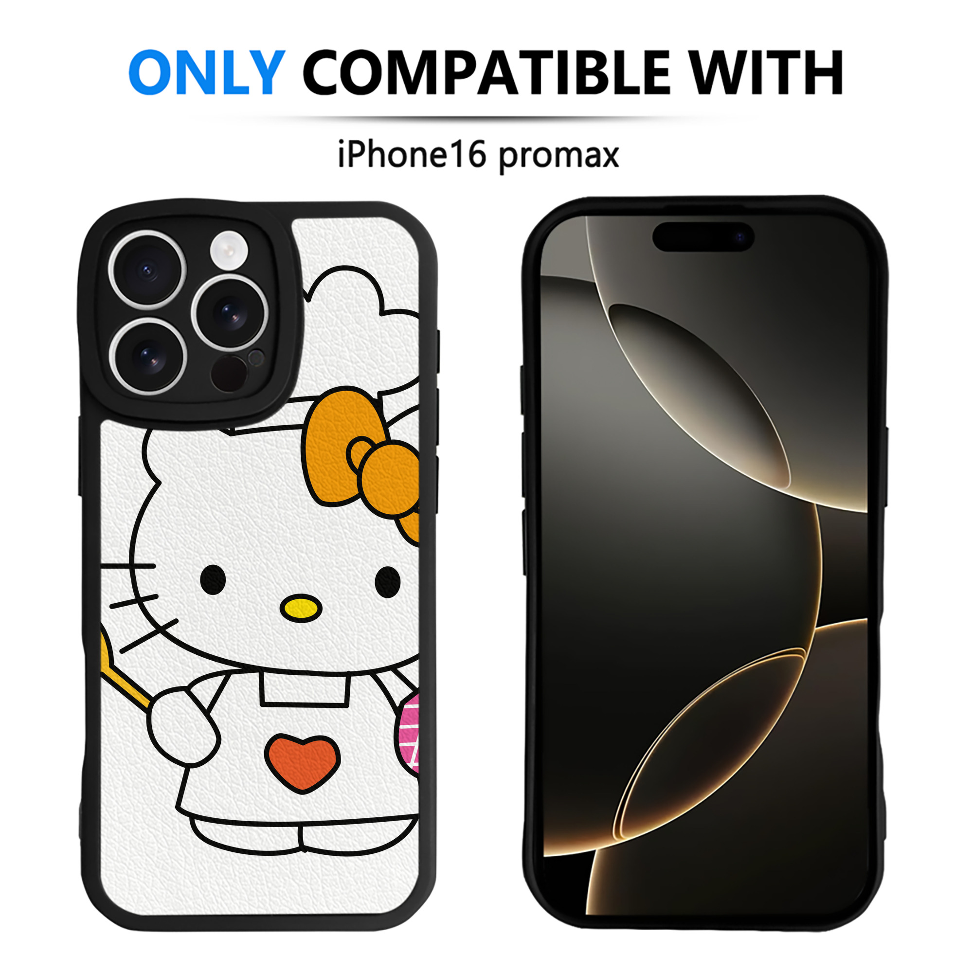 （画像用） Hello Kitty ハローキティ 【iPhone 16シリーズ対応】シリコンスマホケース（レザー調） 材質：シリコン